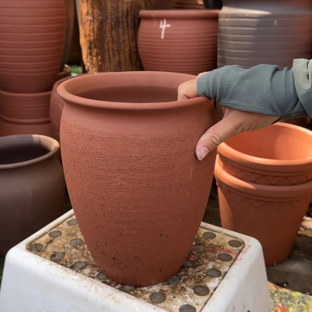 紫砂花盆口20高26宜兴紫砂