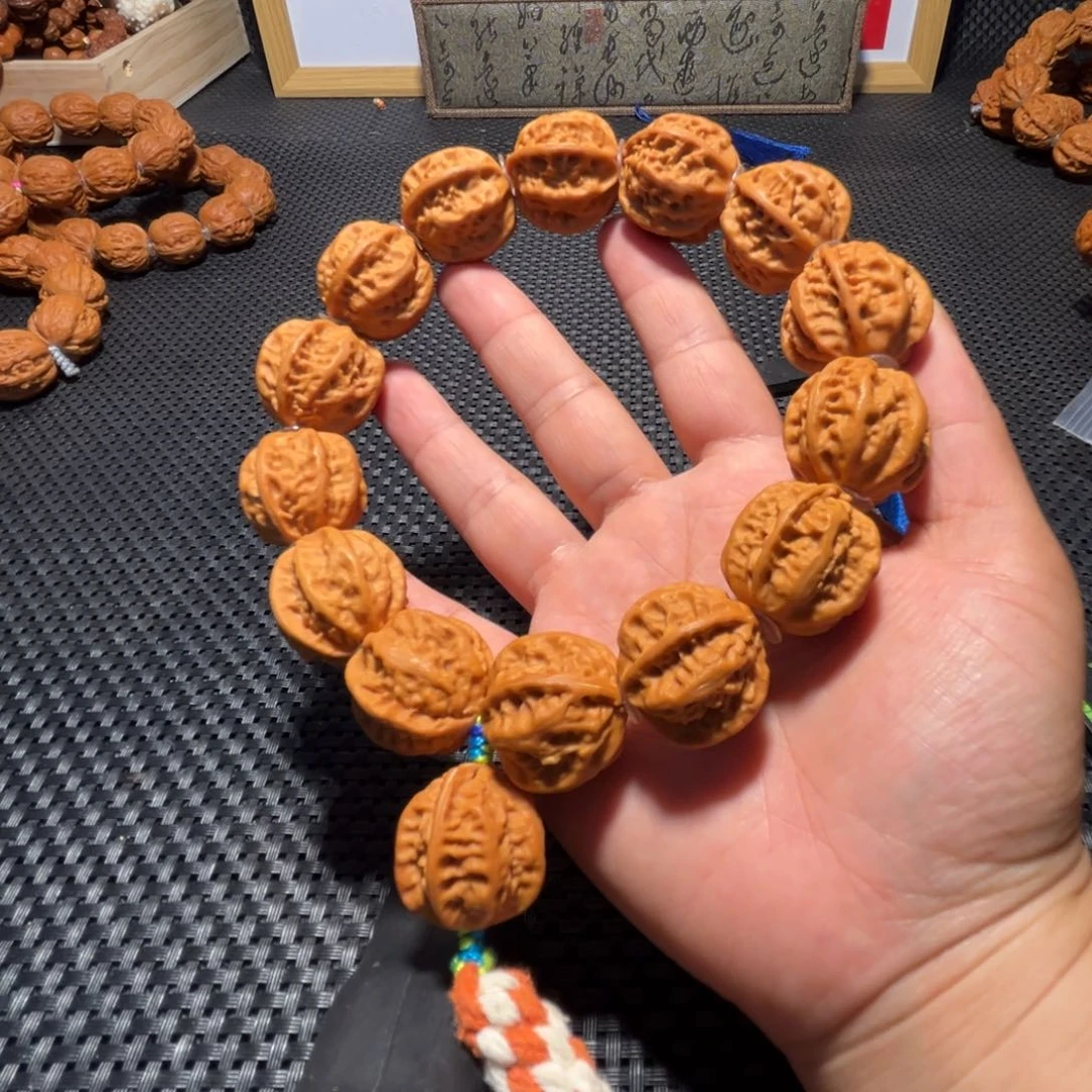 文玩核桃手串小*徐毕业款树王龙脊背24