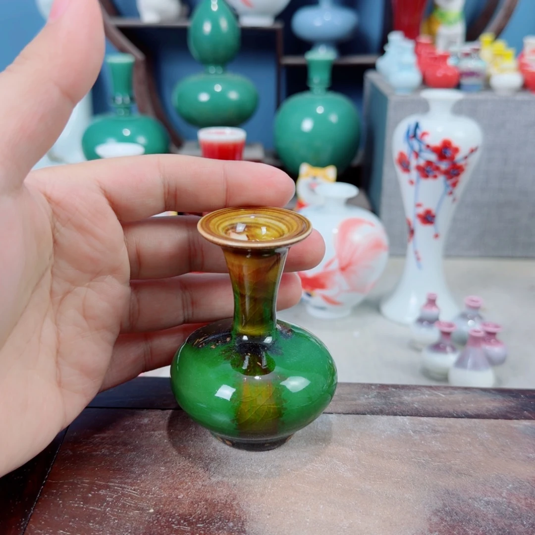 陶瓷手工小花器摆件