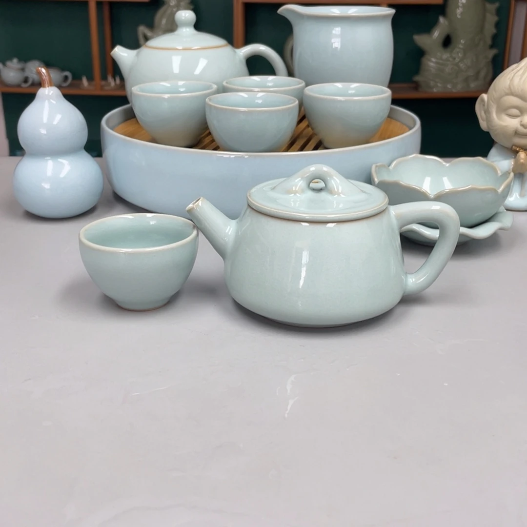 瓷赵琳老师石瓢壶带礼盒送杯子