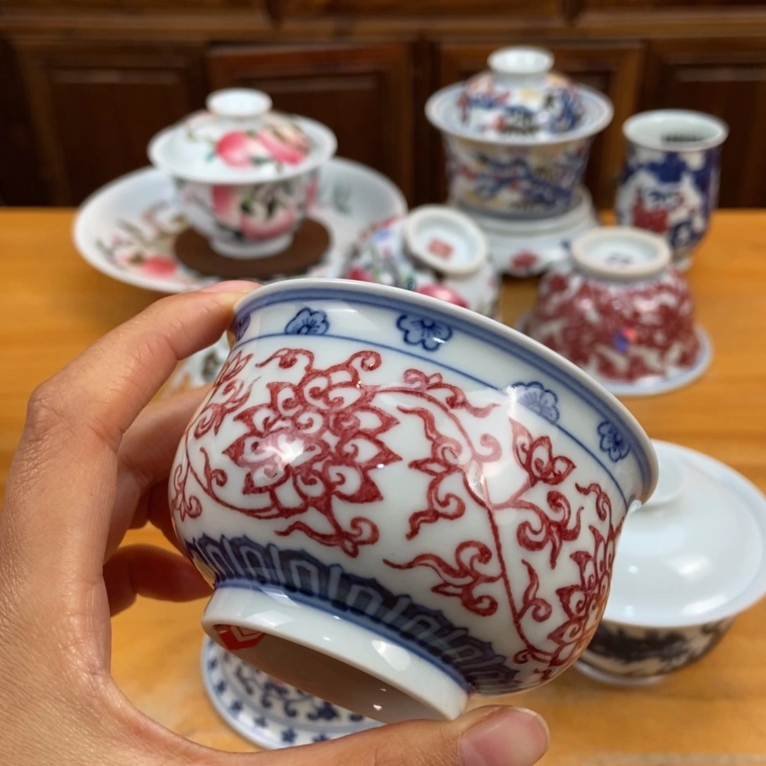 手绘现代茶具非古董