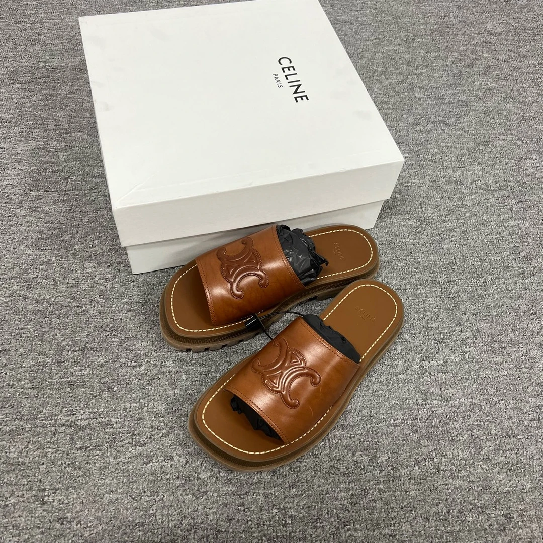 未使用 Celine/思琳 celine凯旋门拖鞋38码