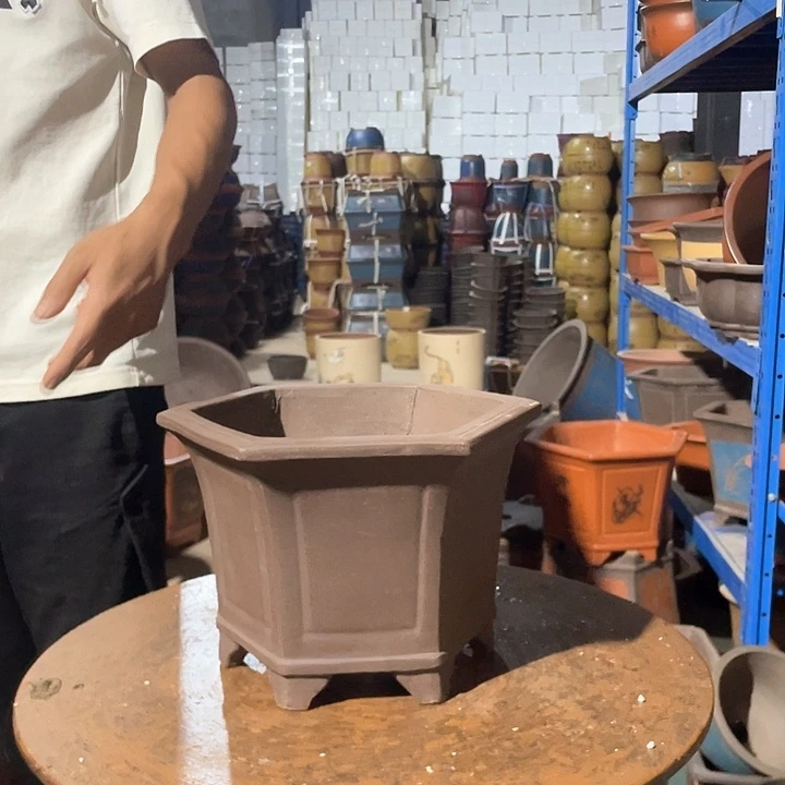 25素面六方花盆花盆花盆