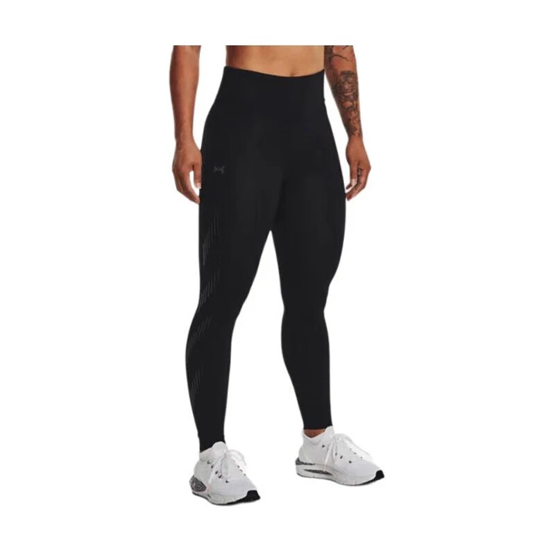 UnderArmour女款高腰修身九分运动跑步长裤1373698-001