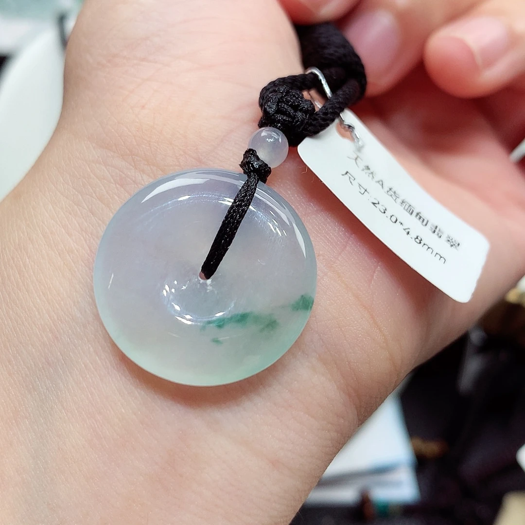 翡翠未镶嵌颈饰编号16，23.0/4.8