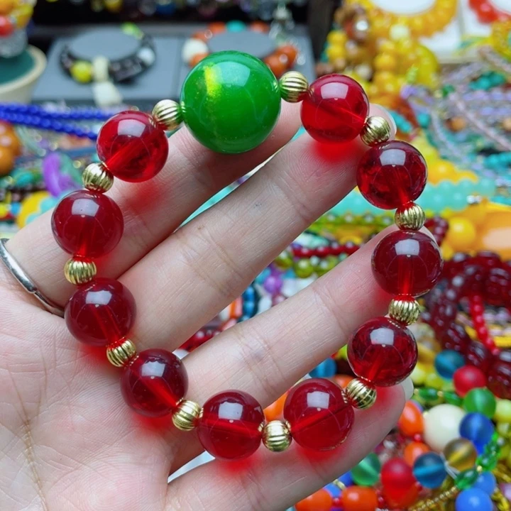 树脂制品47号红色手串