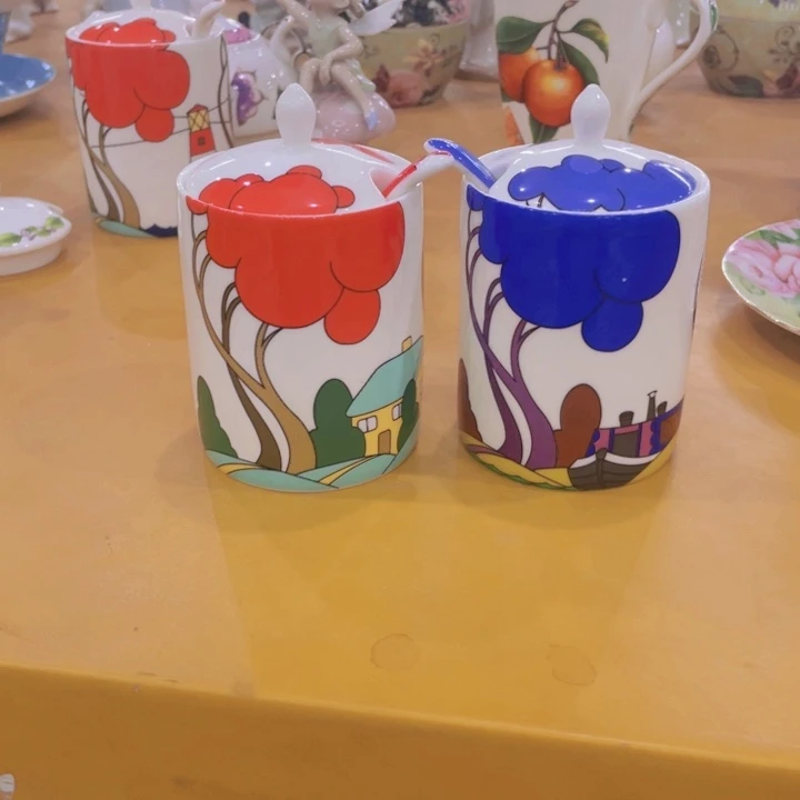 陶瓷250ml骨瓷调味罐二个