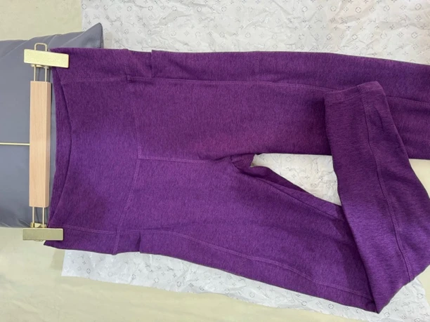 Y393高品质秋冬款单色磨毛饱暖修身高弹力口袋瑜伽健身裤