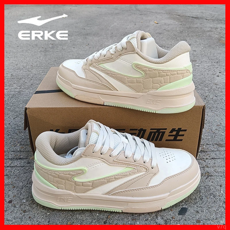 erke/鸿星尔克鸿星尔克情侣低帮透气无双板鞋新款男女款休闲鞋男