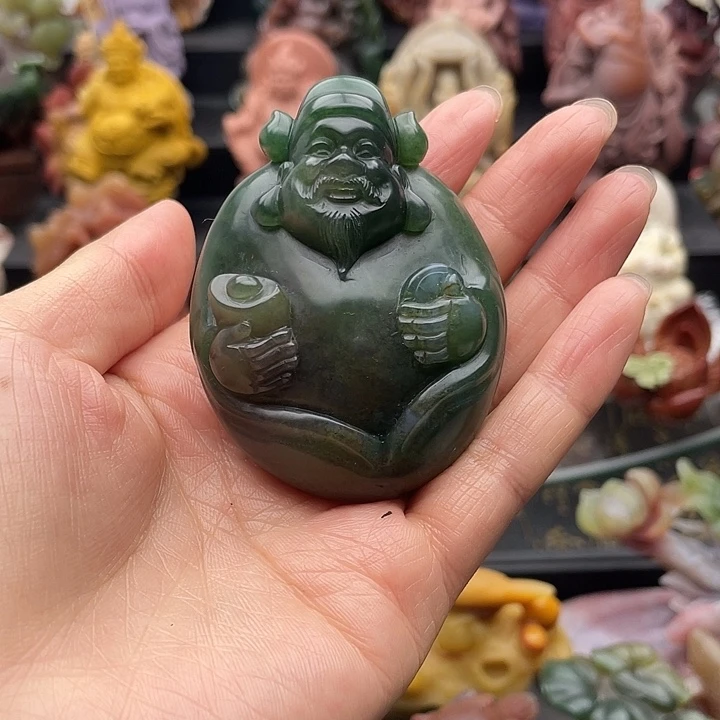 石英质玉未镶嵌手把件