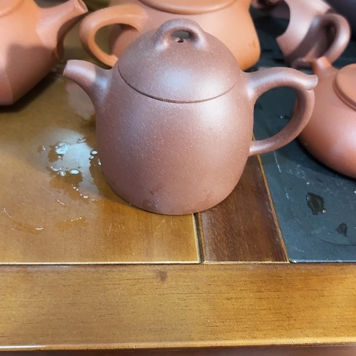 紫砂茶壶原矿半手工紫泥秦权200cc