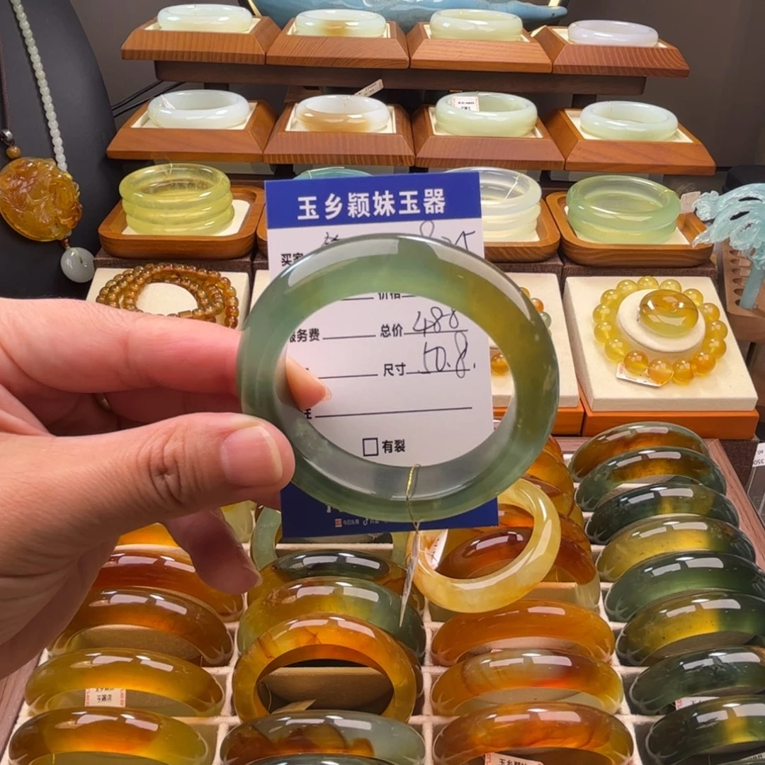 简****蛇纹石玉未镶嵌手镯54