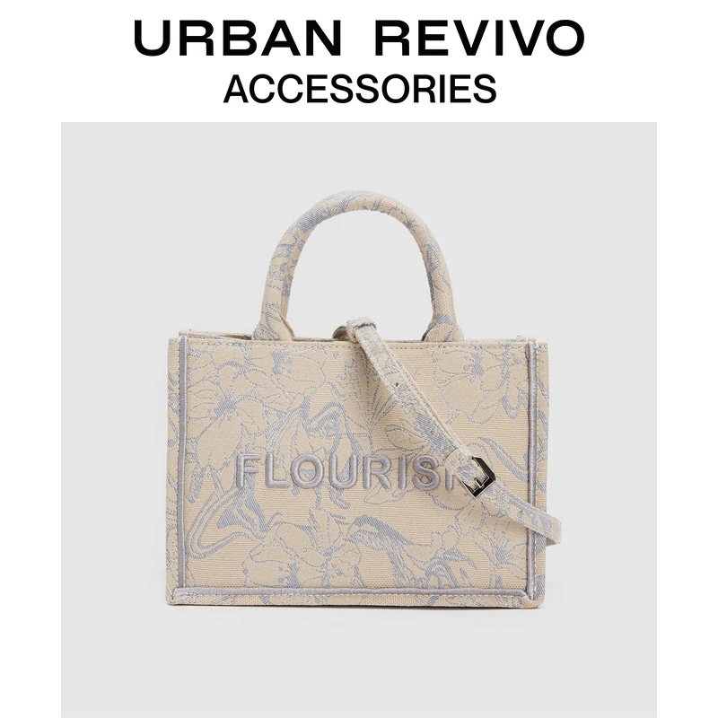 URBAN REVIVO女士满印刺绣手提斜挎包UAWB40352