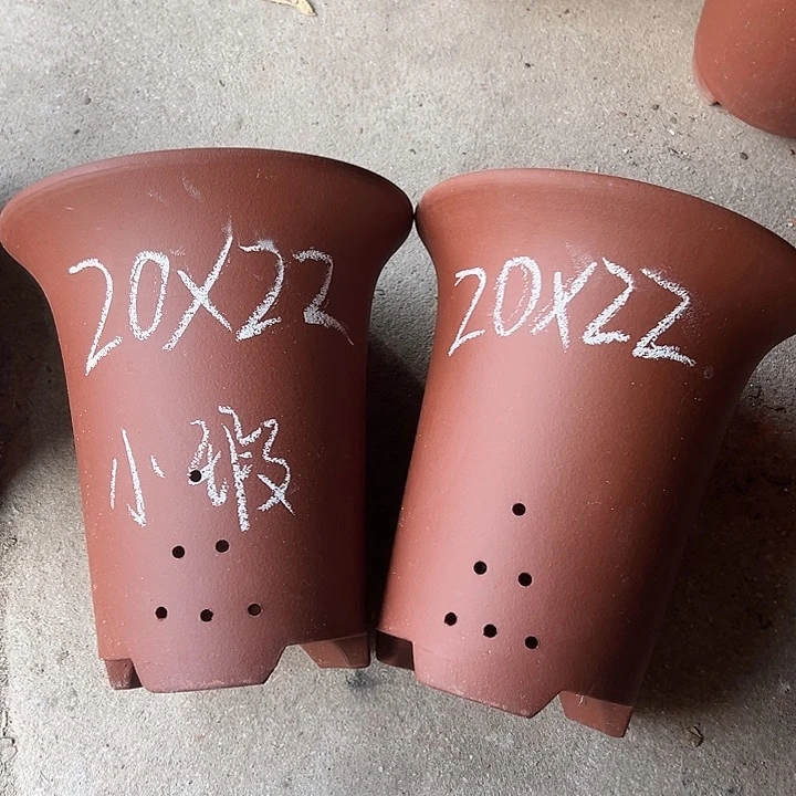 紫砂花盆宜兴紫砂花盆2只