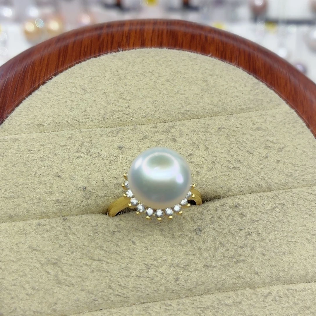 淡水珍珠戒指合金