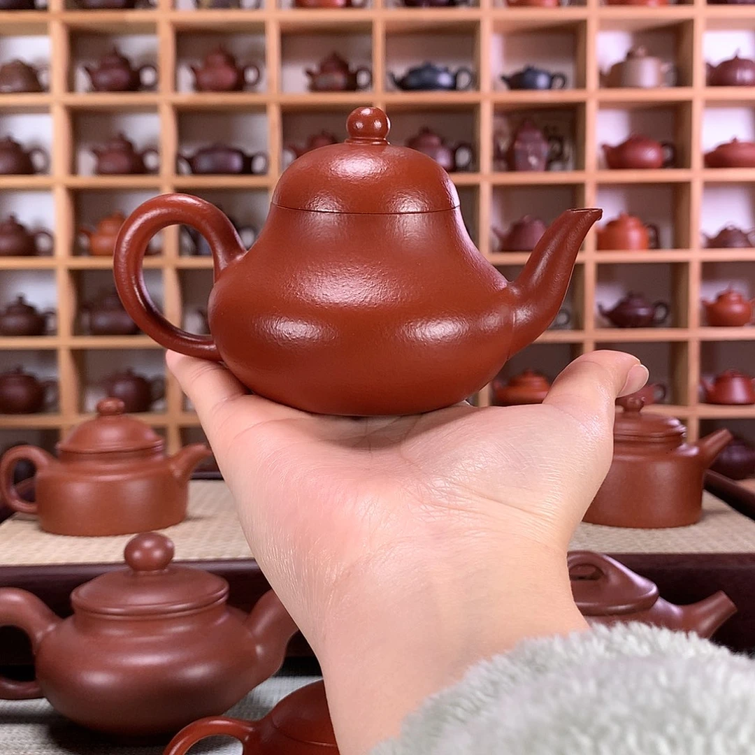 紫砂梨形紫砂壶手工制作