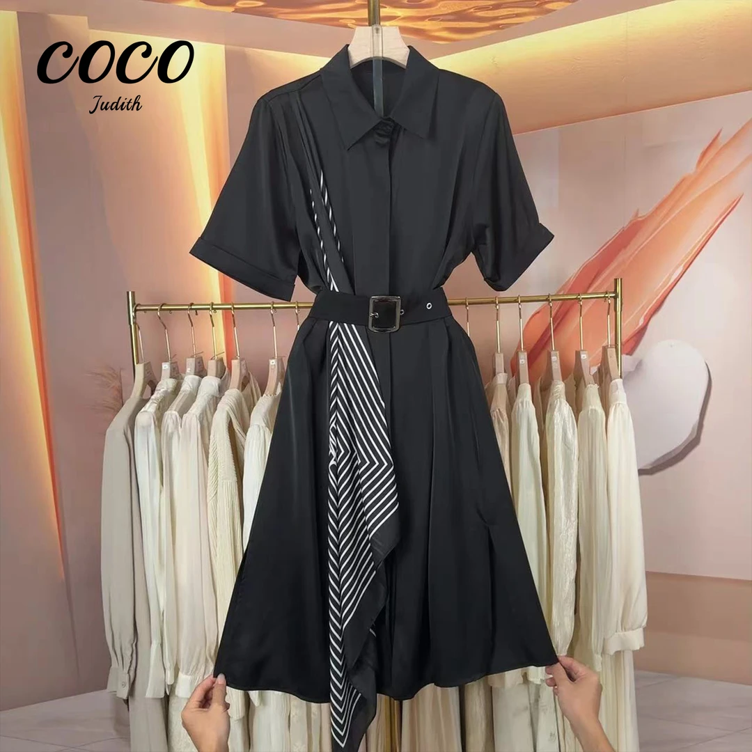 现货【RG372】2025年时尚气质百搭减龄显瘦高级设计感轻奢女装长裙