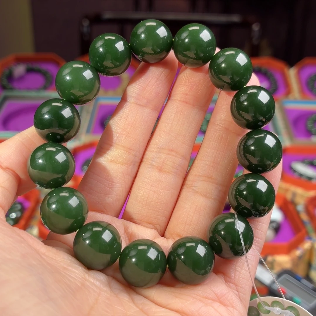 J***n和田玉（碧玉）未镶嵌手串