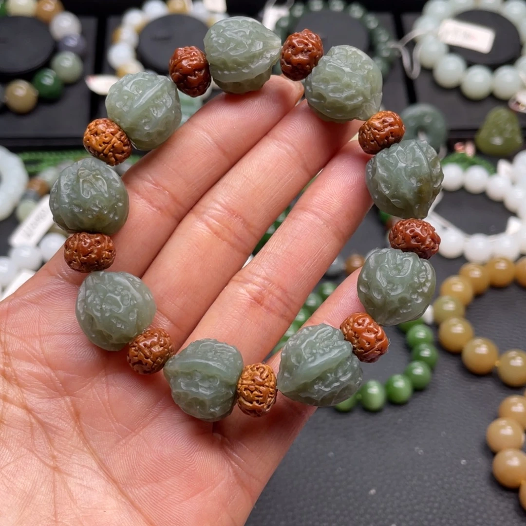 和田玉未镶嵌手链