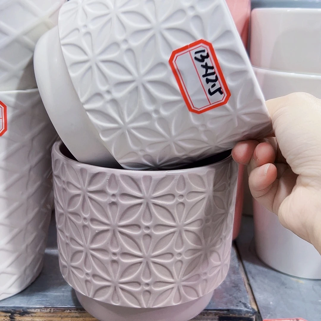 有孔外贸尾单陶瓷花盆凑单10米包邮