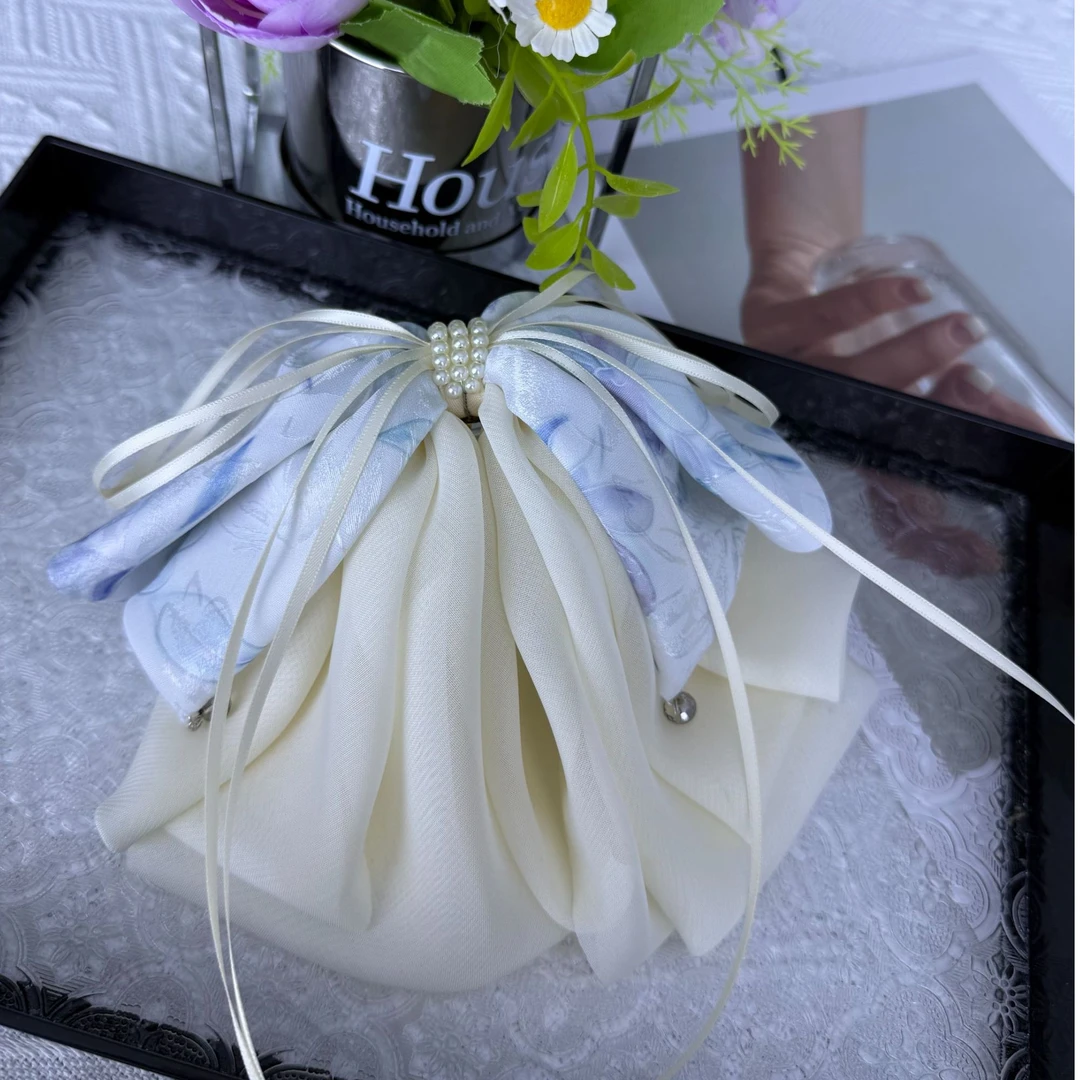 「玉染青霜」新款2025气质白超仙色马尾抓发饰 轻奢贵气 S-003