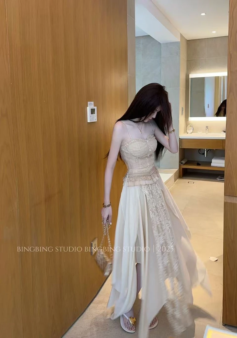 冰冰●夏季时尚气质百搭轻奢减龄法式小众设计感半身裙BBC5BSQ1668