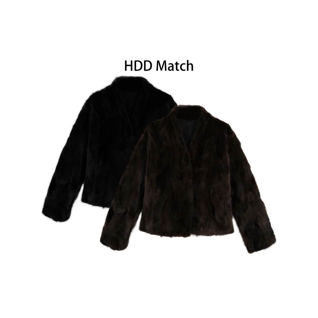 HDD- "时髦甄选" 水貂毛 冬季女款定制水貂毛气质外套 Y9777