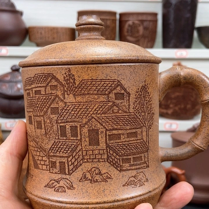 宜兴原矿紫砂手工主人杯