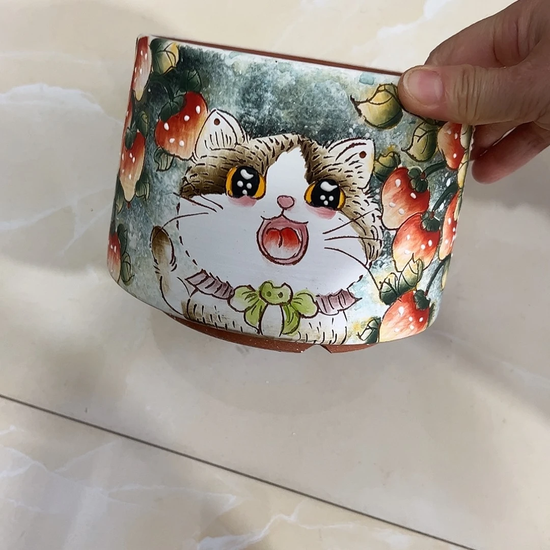景德镇炫彩手绘口14高12