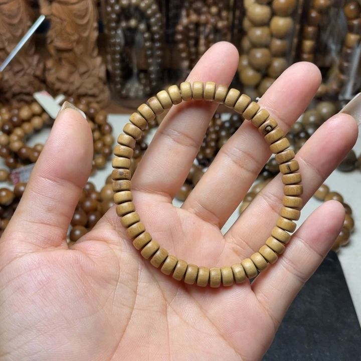 檀香木手串/手链檀香47片珠瑕疵