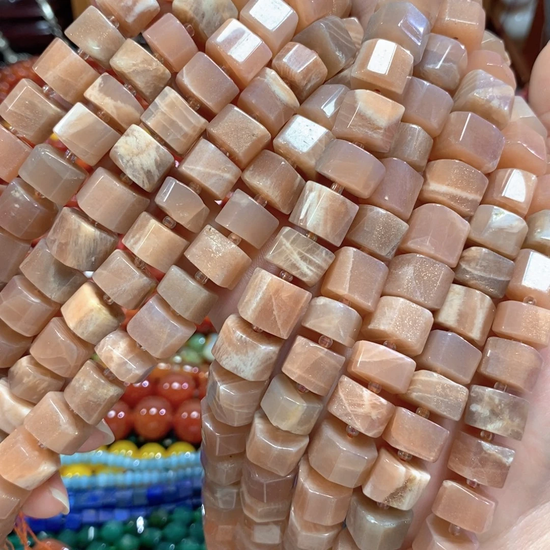 玛瑙/玉髓未镶嵌珠宝半成品太阳垛珠一条卡13mm