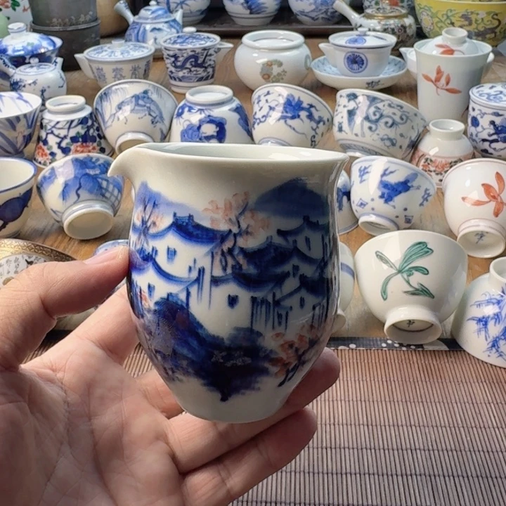 青花瓷器杯子茶具