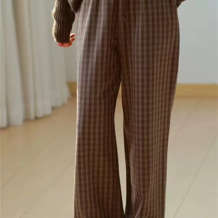 6882 ~【复古文艺直筒裤】显瘦休闲百搭宽松长裤