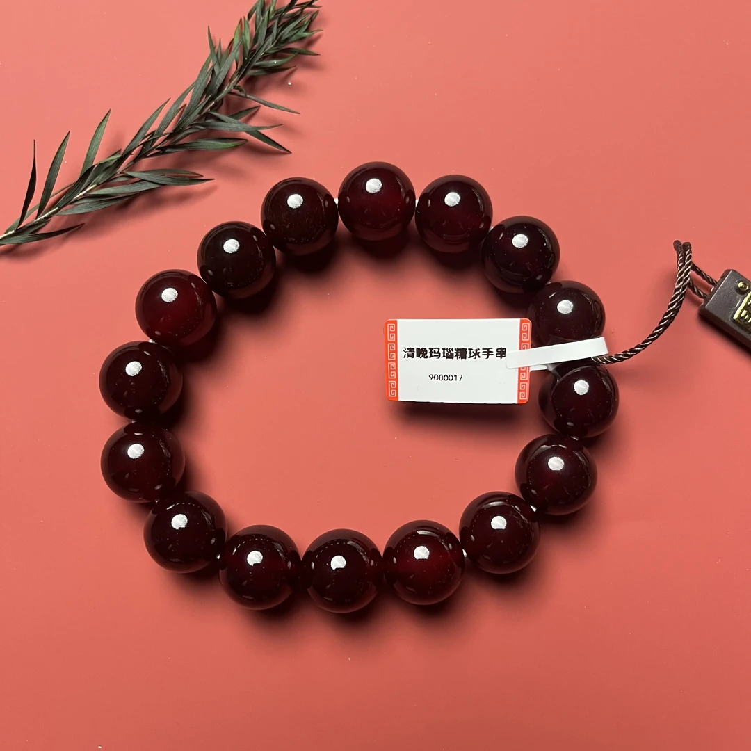 清代 高油糖球玛瑙 手串 9017