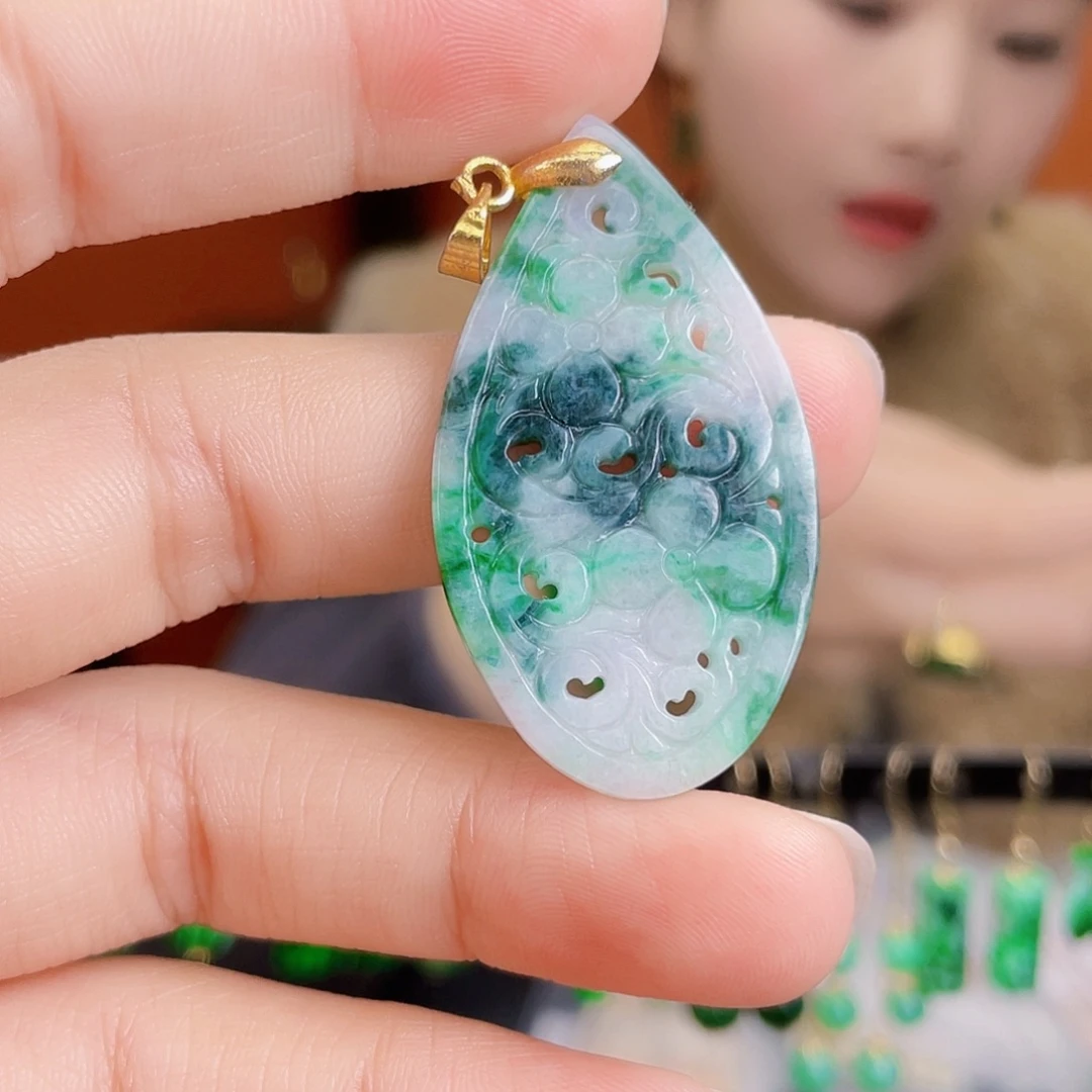 翡翠未镶嵌耳饰饰品