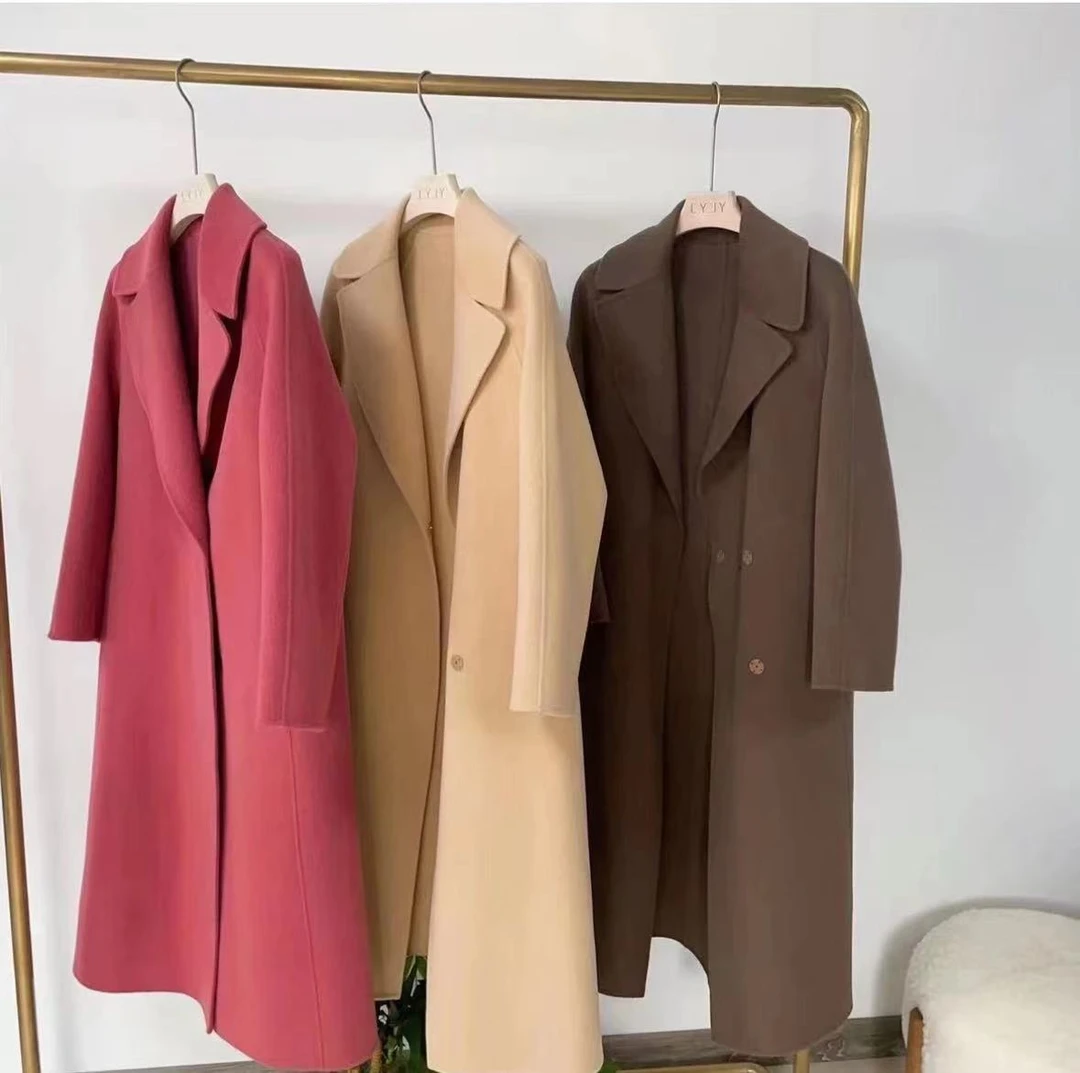 【Y家10绒】高端轻奢时尚长款外套秋冬气质休闲百搭女士毛呢大衣