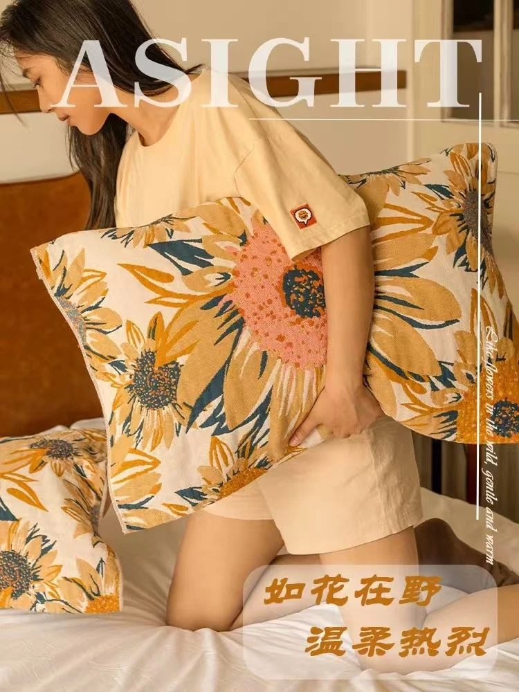 【FREE HOME】高端多层纱全棉枕巾52*78cm