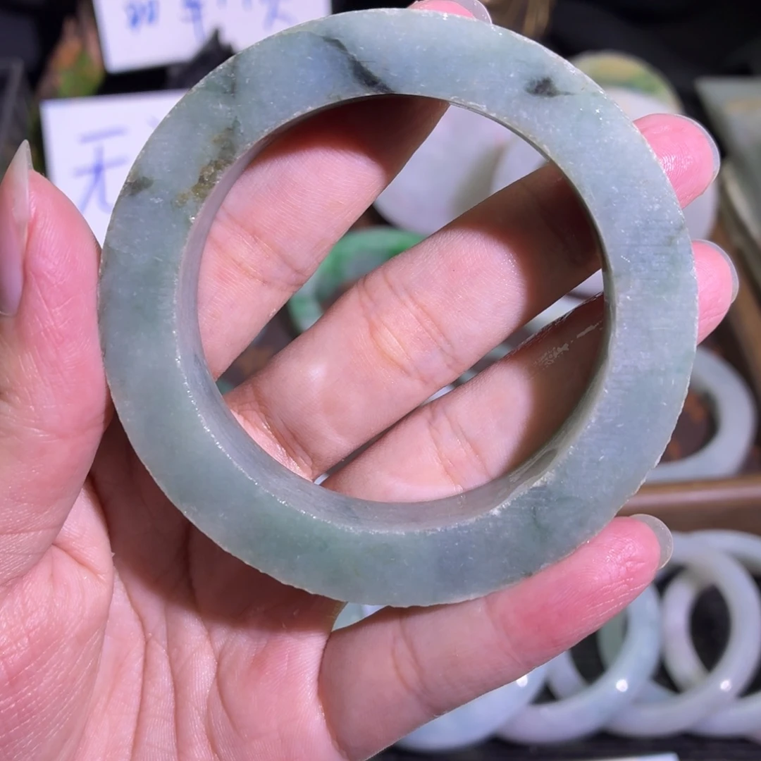 定制翡翠未镶嵌翡翠A货毛胚手镯定制