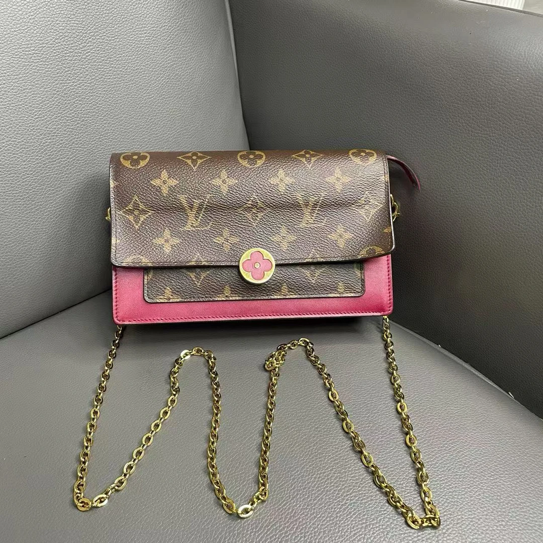 95新 LouisVuitton/路易威登 老花单肩链条小花包 0708 1938