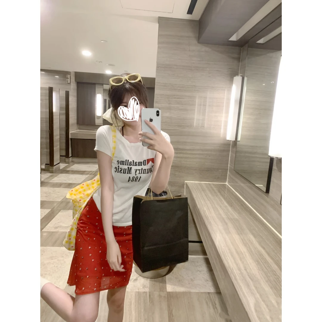 欧美风女短袖t恤正肩修身显瘦时尚洋气短款夏季新款白色圆领上衣