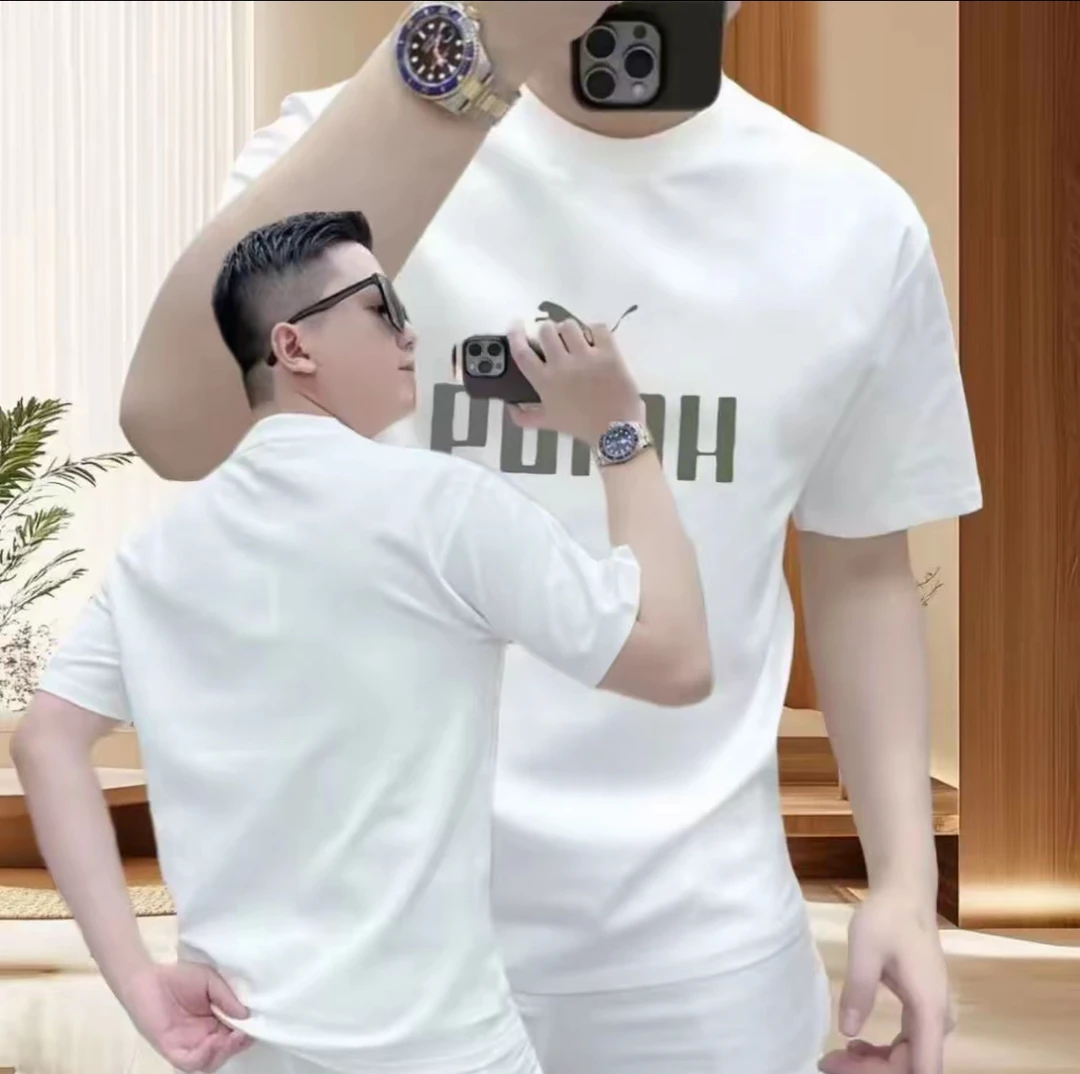 潮牌夏季新款纯棉印花薄款透气短袖T恤美式休闲男士半袖体恤潮t恤