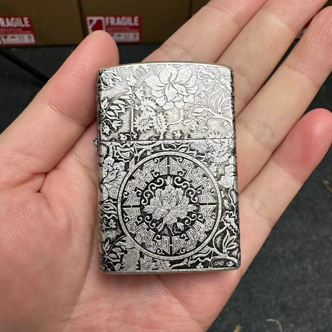 富贵牡丹煤油打火机（需自行加油）z