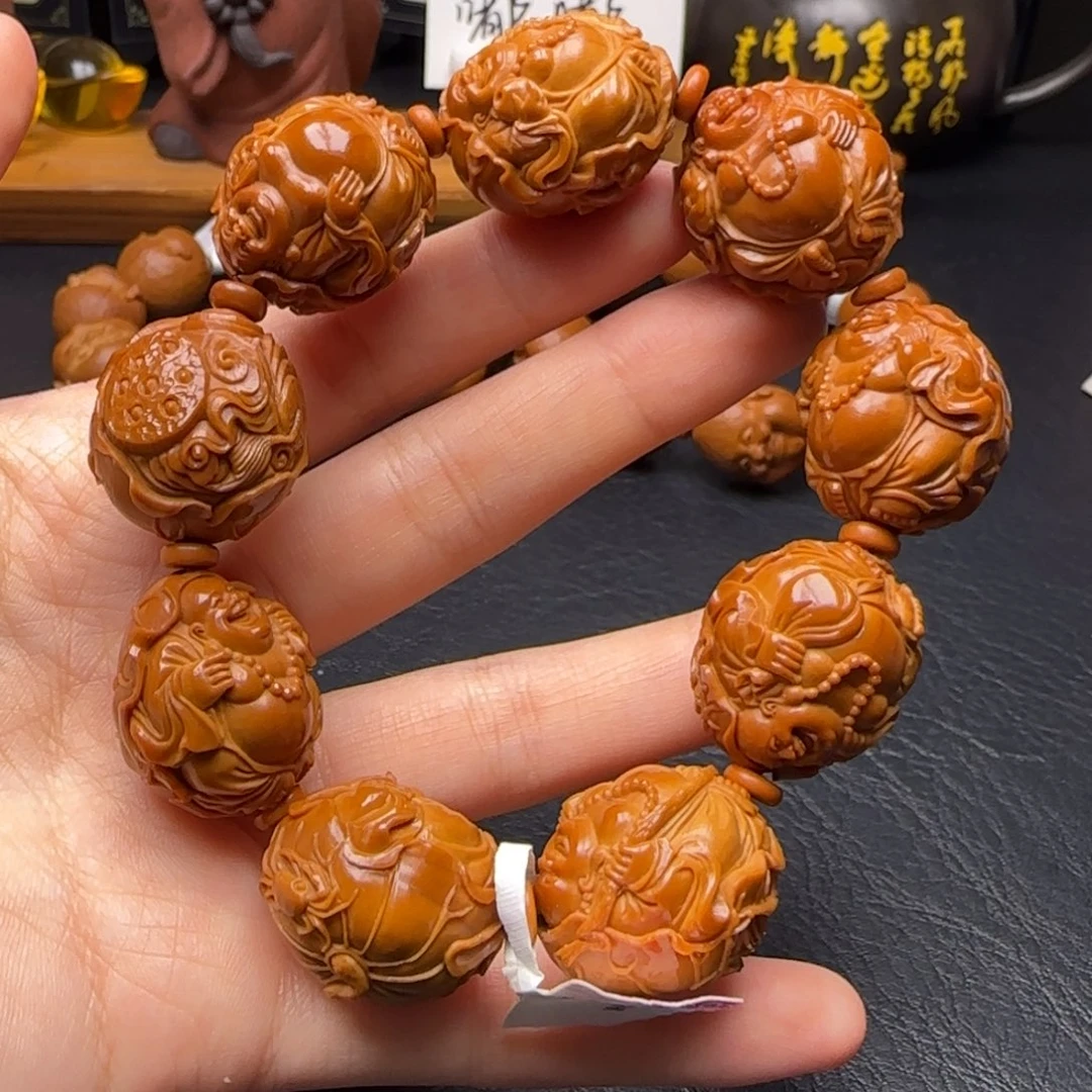 橄榄核手串/手链荷花弥勒