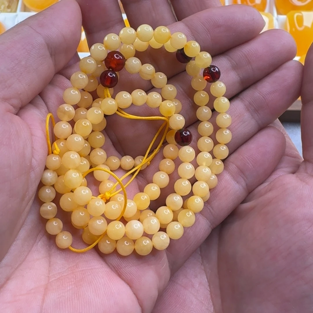 蜜蜡毛衣链未镶嵌