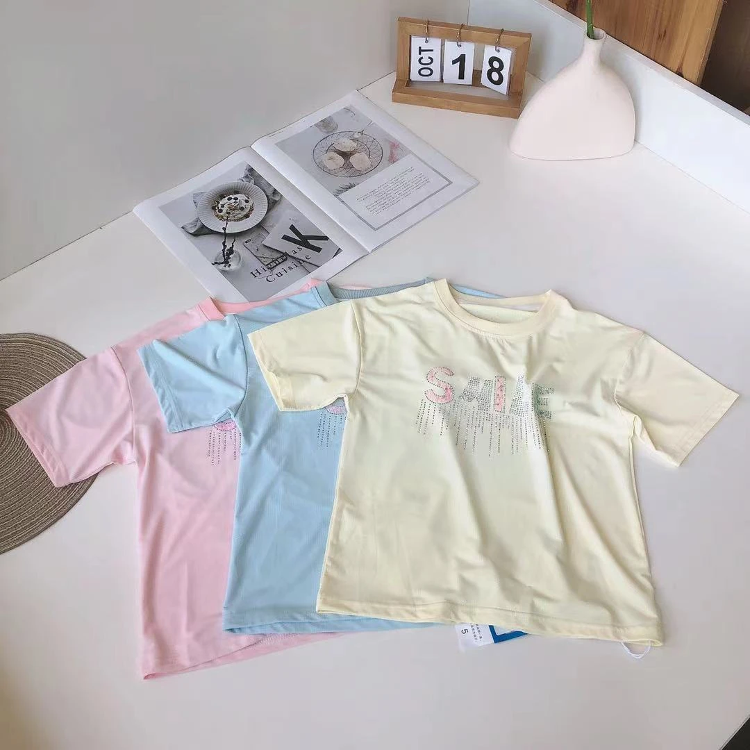 F247儿童夏季速干短袖T恤S字母