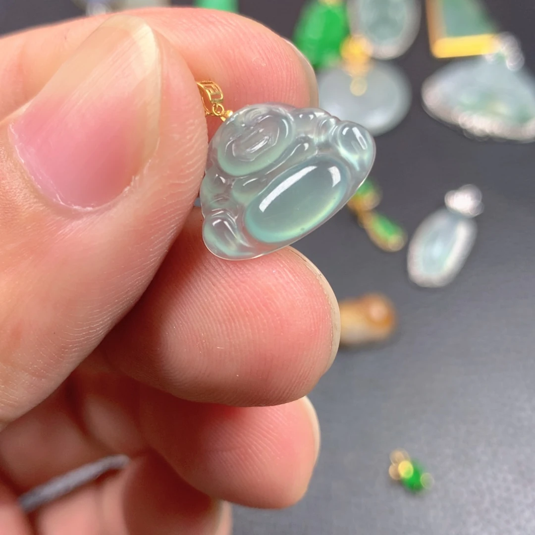 【闪购商品】翡翠18K金镶嵌颈饰翡翠