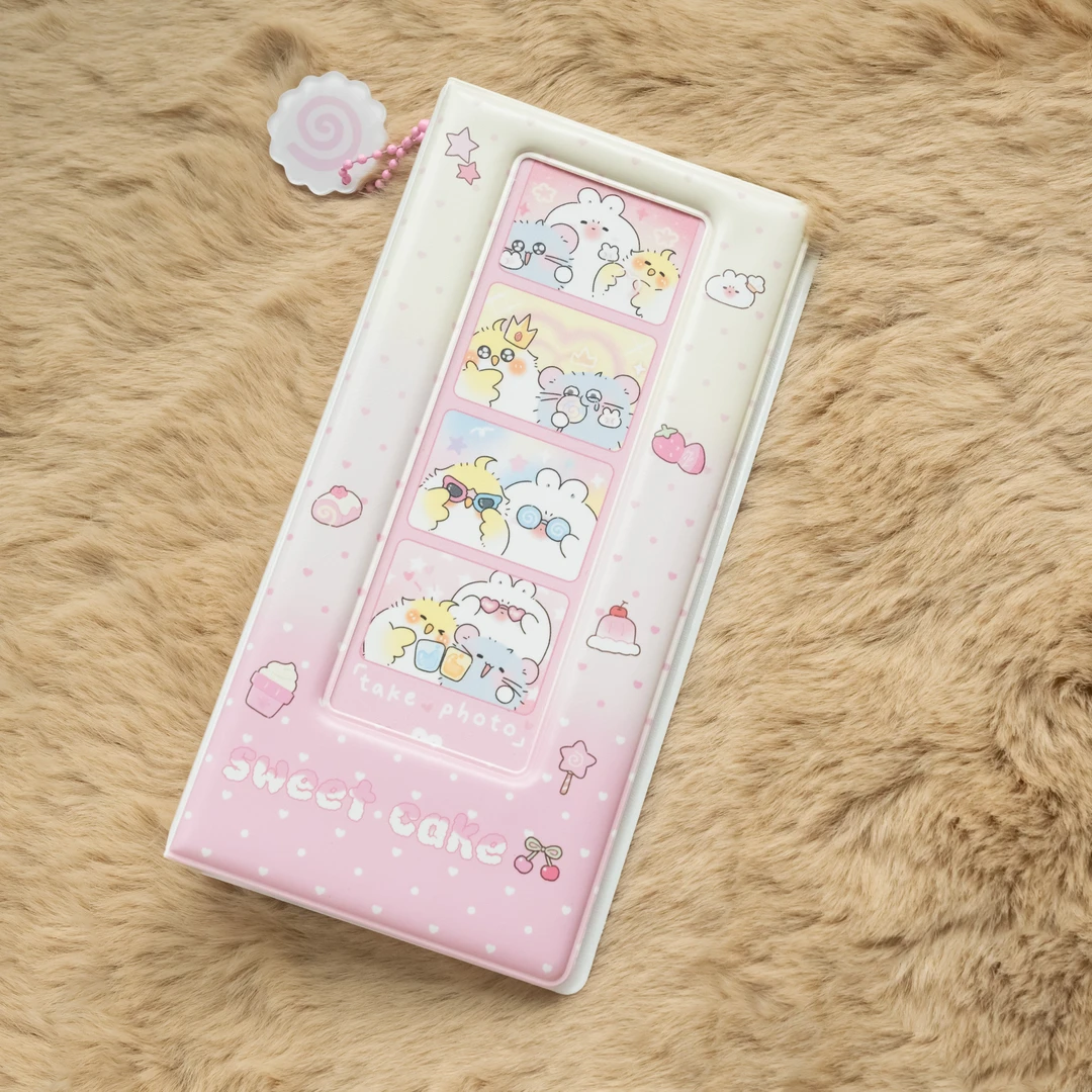 【卡册—兔司人生四格】赠卡片挂饰插页式切模胶带卡片收集收纳册