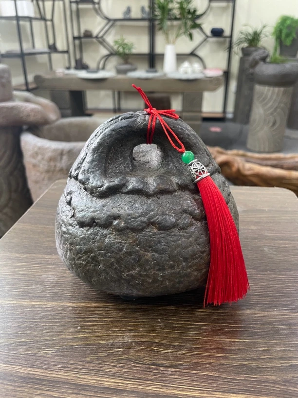 复古称心如意秤砣摆件高13宽13