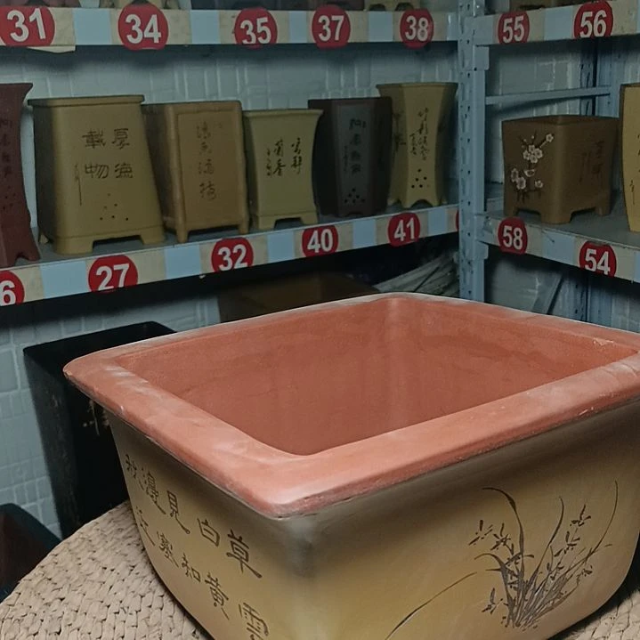 红陶陶瓷花盆＃紫砂盆景花盆