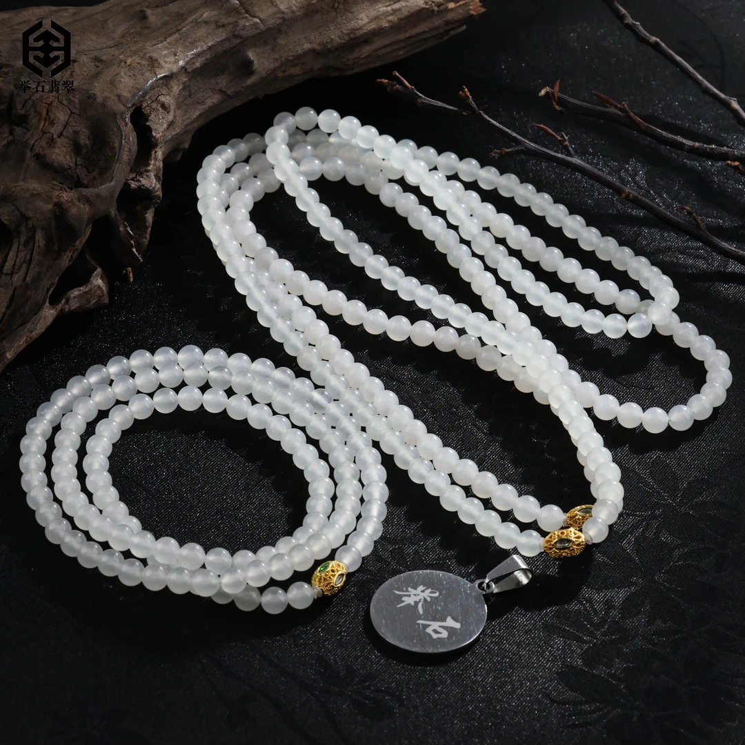 【举石臻品】TH0912-108-141和田玉项链18K(一件/多样性发/约5mm+）M